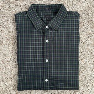 EUC JCREW 120’s 2 Ply Ludlow Green Plaid Shirt Size XL